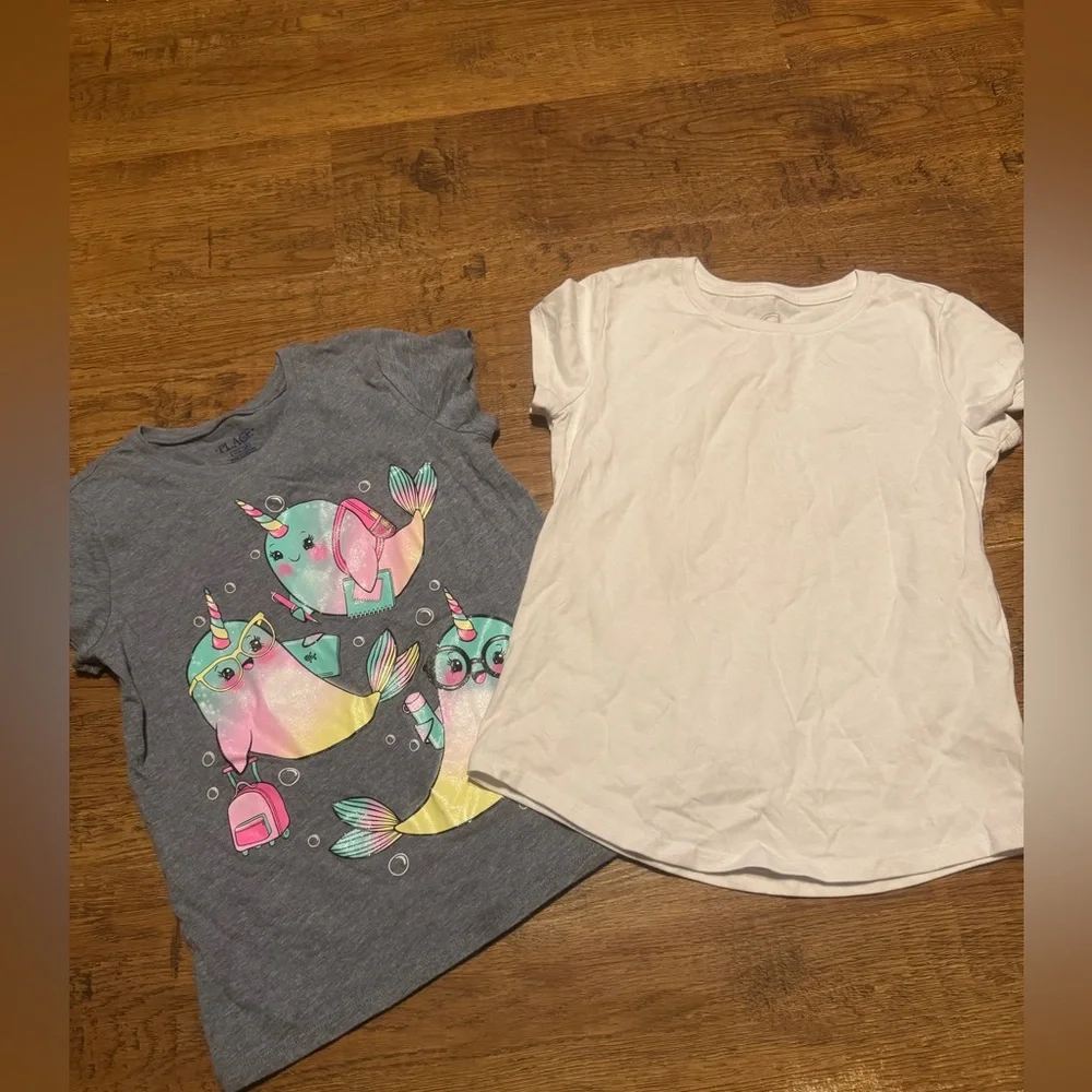 Girls tees 7/8 narwhal the children’s place